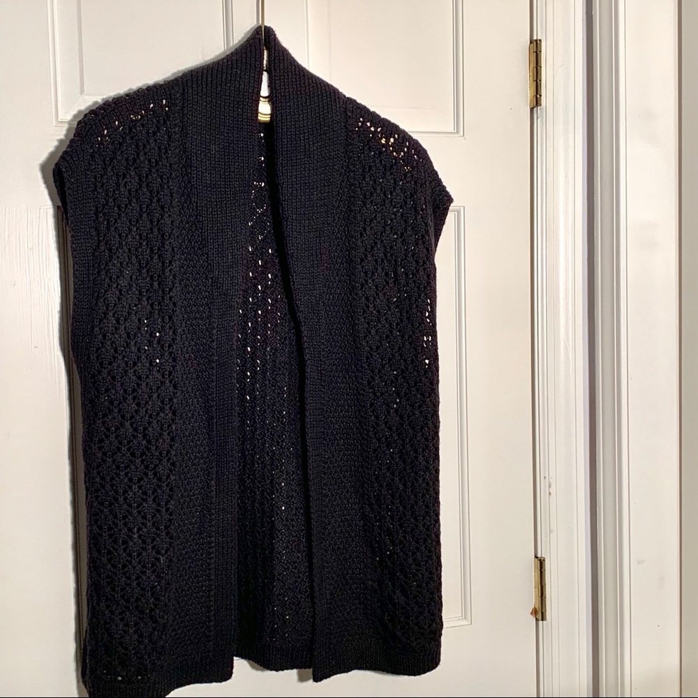 Elie Tahari crochet cashmere vest